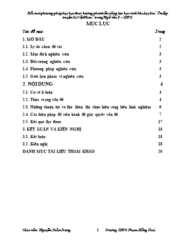 SKKN Đổi mới phương pháp dạy học theo hướng phát triển năng lực học sinh khi dạy bài Ôn tập truyện kí Việt Nam trong Ngữ văn 8 - THCS