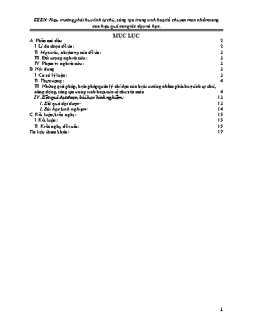 SKKN Hiệu trưởng phát huy tính tự chủ, sáng tạo trong sinh hoạt tổ chuyên môn nhằm nâng cao hiệu quả công tác dạy và học