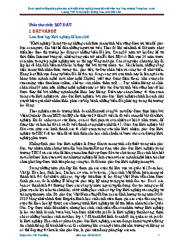 SKKN Lồng ghép giáo dục tinh thần khởi nghiệp trong bộ môn Hóa học 9 tại trường THCS Lương Thế Vinh, huyện Krông Ana, tỉnh Đăk Lăk