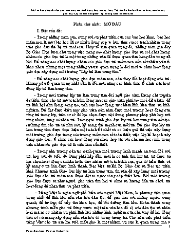 SKKN Một số biện pháp chỉ đạo giáo viên nâng cao chất lượng tăng cường Tiếng Việt cho trẻ dân tộc thiểu số trong môi trường giáo dục “Lấy trẻ làm trung tâm” tại trường Mầm non Hoa Sen