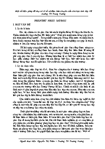 SKKN Một số biện pháp để duy trì sĩ số và đảm bảo chuyên cần cho học sinh Lớp 4B trường Tiểu học Trưng Vương