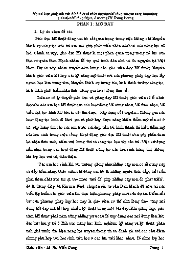 SKKN Một số biện pháp đổi mới hình thức tổ chức dạy học Mĩ thuật chuyển sang hoạt động giáo dục Mĩ thuật Lớp 4, 5 trường Tiểu học Trưng Vương