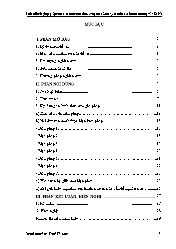 SKKN Một số biện pháp giúp giáo viên nâng cao chất lượng môn làm quen môn văn học tại trường Mầm non Ea Na