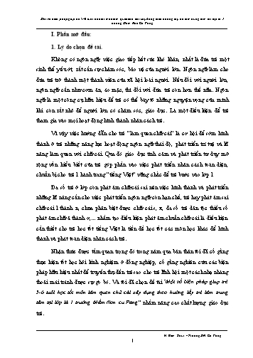 SKKN Một số biên pháp giúp trẻ 5-6 tuổi học tốt môn làm quen chữ cái xây dựng theo hướng lây trẻ làm trung tâm tại lớp Lá 1 trường Mầm Non Cư Pang