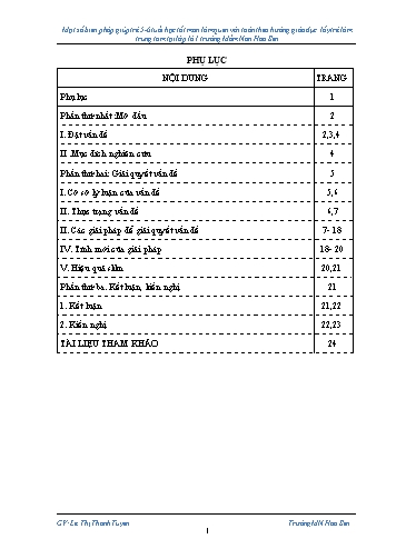 SKKN Một số biên pháp giúp trẻ 5-6 tuổi học tốt môn làm quen với toán theo hướng giáo dục lấy trẻ làm trung tâm tại Lớp Lá 1 trường Mầm Non Hoa Sen