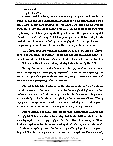 SKKN Một số biện pháp giúp trẻ lớp Lá 3 trường Mầm non Cư Pang thực hiện tốt việc giữ gìn vệ sinh răng miệng