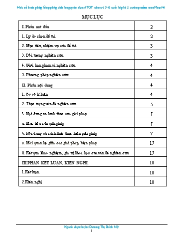 SKKN Một số biện pháp lồng ghép tích hợp giáo dục an toàn giao thông cho trẻ 5-6 tuổi lớp Lá 3 trường Mầm non Hoạ Mi