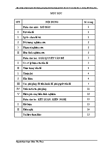 SKKN Một số biện pháp nâng cao chất lượng giảng dạy môn hoạt động tạo hình cho trẻ 4-5 tuổi Lớp Chồi 3 trường Mầm non Krông Ana