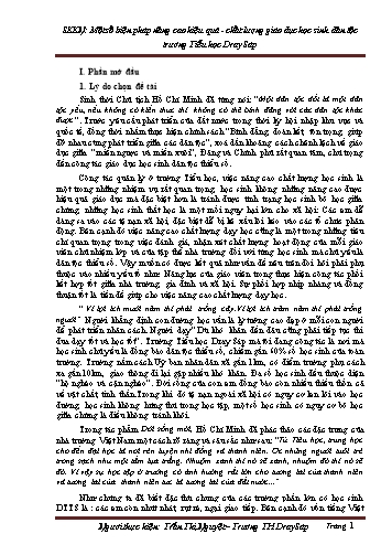 SKKN Một số biện pháp nâng cao hiệu quả, chất lượng giáo dục học sinh dân tộc trường Tiểu học Dray Sáp