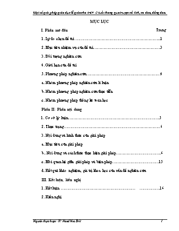 SKKN Một số giải pháp giáo dục lễ giáo cho trẻ 4-5 tuổi thông qua truyện cổ tích, ca dao, đồng dao tại trường Mầm non EaTung