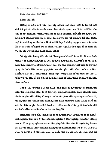 SKKN Một số giải pháp giúp trẻ Mẫu giáo học tốt môn làm quen chữ cái xây dựng theo hướng lây trẻ làm trung tâm tại trường Mầm non Cư Pang
