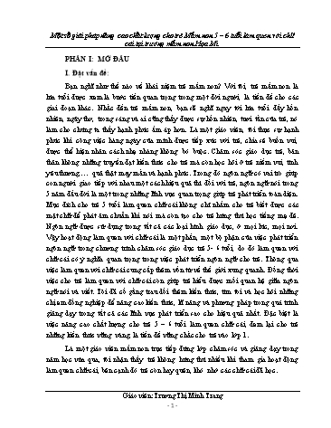 SKKN Một số giải pháp nâng cao chất lượng cho trẻ Mầm non 5-6 tuổi làm quen với chữ cái tại trường Mầm non Họa Mi