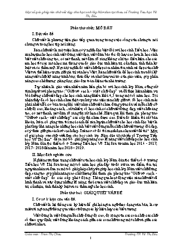 SKKN Một số giải pháp rèn chữ viết đẹp cho học sinh Lớp 5 dân tộc thiểu số trường Tiểu học Võ Thị Sáu
