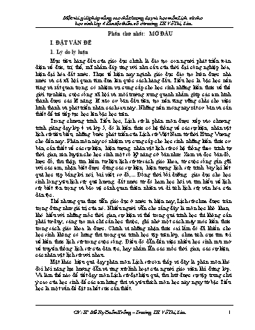 SKKN Một vài giải pháp nâng cao chất lượng dạy và học môn Lịch sử cho học sinh Lớp 4 dân tộc thiểu số ở trường Tiểu học Võ Thị Sáu