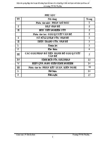 SKKN Một vài giải pháp rèn luyện kỹ năng học tốt môn Âm nhạc Lớp 3 đối với học sinh dân tộc thiểu số ở trường Tiểu học Võ Thị Sáu