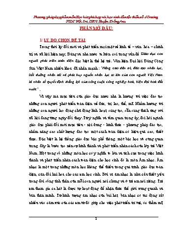 SKKN Phương pháp dạy phân môn Học hát phù hợp với học sinh dân tộc thiểu số ở trường PTDT Nội trú THCS huyện Krông Ana