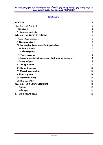 SKKN Phương pháp giải một số dạng bài tập về khối lượng riêng, trọng lượng riêng phục vụ công tác bồi dưỡng học sinh giỏi Vật lý THCS