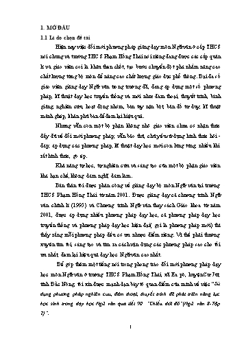 SKKN Sử dụng phương pháp nghiên cứu, đàm thoại, thuyết trình để phát triển năng lực học sinh trong dạy học Ngữ văn qua tiết 90 “Chiếu dời đô”(Ngữ văn 8 - Tập 2)